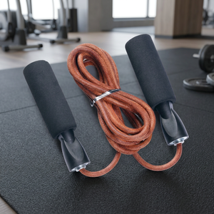 Corde à sauter bleue avec poignées en mousse noire 2,5 m – Durable, unisexe, pour exercices de gym, réglable, emballage portable, matériau personnalisable - Product Image 4