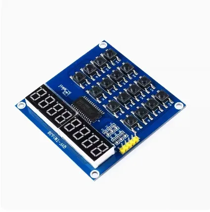 FLYCHIP Módulo MCU de controle de teclado LED de 3 fios 8 bits TM1638