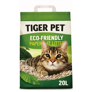 Tiger Pet Eko Dostu Gri Beyaz Kağıt Kedi Kumu 20L Doğal Koku Kontrolü Tozsuz Fabrika OEM ODM - Product Image 4