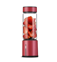 Mixeur personnel portable USB rechargeable 7,4 V avec boîtier rouge vif pour aliments pour bébés et smoothies, idéal pour la glace pilée - Vente en gros