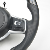 Volant de direction en fibre de carbone LED adapté à Volkswagen Gti Gts R Gtd Mk7 Golf 6 7 GTD GTE Volant de direction de voiture pour Vw Durable