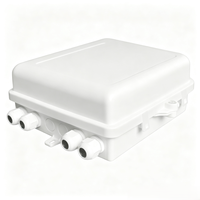 Caja de Distribución de Fibra Óptica Impermeable Tipo Cuadrado 2 Entradas 2 Salidas 16/24 Hilos, Caja de Empalme de Fibra Óptica, Caja Terminal