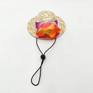 Sombrero de Paja para Mascotas, Mini Decoración de Verano para Perros y Gatos, Sombrero Pequeño para el Sol - Product Image 3