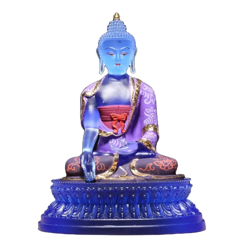 4 pollici a 9 pollici di Cristallo di quarzo sintetico decor statua di buddha per la casa gautama meditando figurine Thai Buddha Seduto