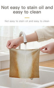 خرقة مايكروفايبر في صندوق (20) شعر مستعار منسوج "x7.8" قابلة لإعادة الاستخدام لتنظيف منشفة تيري بدون Edgeless ، خرقة تسوق ، خرقة منزلية وردية متعددة الاستخدام - Product Image 6