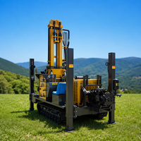 Machine de forage de puits d'irrigation pneumatique, machine de forage de puits d'eau 200m avec compresseur d'air