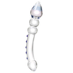 Dildo de vidro de cristal para masturbação feminino, plugue anal para estimulação da vagina, brinquedo sexual - Product Image 2