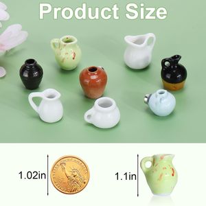 Mini imanes de cerámica para nevera con forma de florero, lindos imanes pequeños con flores artificiales para refrigerador u oficina - Product Image 4
