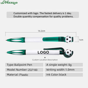 Рекламная сувенирная пластиковая шариковая ручка в форме футбольного мяча с возможностью нанесения логотипа, креативная ручка для школьного использования - Product Image 2