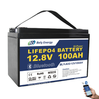 Bely Baterai Lifepo4 12v 150ah yang Dapat Disesuaikan dengan Bluetooth dan Pemanas Pengisian Daya 12V untuk Kapal, Kapal Selam, dan Motorhome
