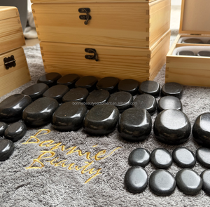 36 Piezas de Piedras de Masaje Calientes de Basalto Volcánico Natural, Kit Profesional de Piedras Energéticas Calentadas para SPA, para Relajación Corporal - Product Image 4
