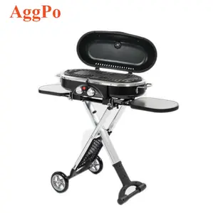 Grill à gaz Propane Portable avec deux supports de rangement, pour cuisiner en plein air, réchaud de Camping, 3 couleurs en Option