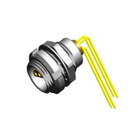 Isolateurs métalliques demi-lune série S, connecteur électrique industriel à 4 broches mâle à souder avec prise femelle pour circuit imprimé