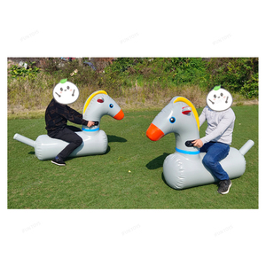 Offres Spéciales de construction d'équipe gonflable humain Derby Hop poneys gonflables <span class=keywords><strong>jeu</strong></span> de course de chevaux pour enfants et adultes - Product Image 2