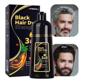 Champú Meidu con Tinte Herbal para Cabello Negro - Product Image 1