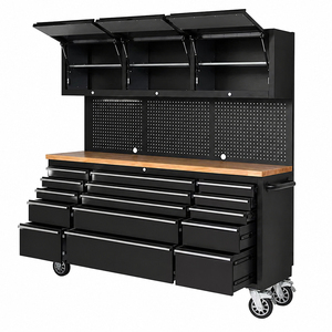 72 Inch Garage Steel Tool Cabinet Rolling Combination Tool Workbench Chest Workshop Cart Lockable <strong>Drawer</strong> Tool Cabinet <strong>Trolley</strong> - Product Image 1