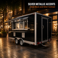 Camion de restauration mobile Wetruth, camionnette et remorque pour la vente de nourriture de rue, café, hamburgers, en acier inoxydable, couleur personnalisable, camion de vente ambulante