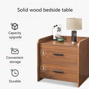 Phòng ngủ sang trọng rắn gỗ đầu giường nhỏ đầu giường bảng lưu trữ tủ với ngăn kéo đôi - Product Image 4