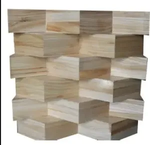 Veneer sóng bằng gỗ khuếch tán âm thanh tường cách âm cho âm nhạc rạp hát tại nhà gỗ nguyên rắn hiện đại trang trí 3D tấm gỗ - Product Image 2