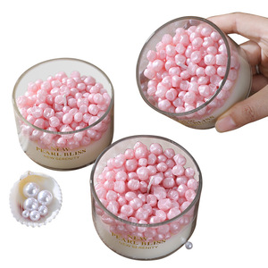 Luxury Pearl Decor Glass Jar Smokeless Handmade Scented <b>Candle</b> Wedding Gift Home Atmosphere Aroma Decor <b>Candle</b> - Product Image 4