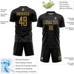 Conjunto de Camisetas de Fútbol Personalizadas Unisex para Adultos, Sublimadas, Transpirables, Cuello Redondo, Nombre y Número Personalizados, Uniformes de Equipo 100% - Product Image 3