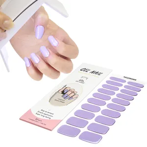 2024 Gel UV atacado novo adesivo de unhas em gel UV produto de beleza para unhas envoltórios de unhas em gel semi curado