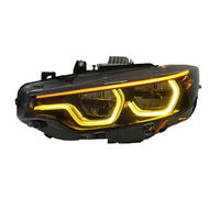 Feux avant LED exclusifs SJC V3 fumés pour BMW Série 4 F32 F36 M4 F82 F80 13-19 IKON Jaune Blanc Rouge Tricolore