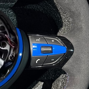 Volante de Cuero Real con Decoración Azul LED para <span class=keywords><strong>BMW</strong></span> M3 M4 F80 F82 E90 E91 E60 X5 F15 X6 F16 F10 F30 F32 F36 <span class=keywords><strong>F60</strong></span> - Product Image 6