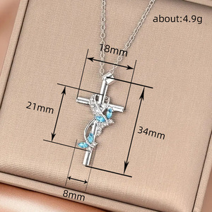Collana girocollo con ciondolo a farfalla per donna, gioielli di moda ispirati alla natura, regalo per l'uso quotidiano - Product Image 4