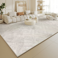 Tapis géométrique en microfibre de polyester, shaggy 3D, design moderne, lavable, jacquard, doux, pelucheux, à poils longs, pour salon