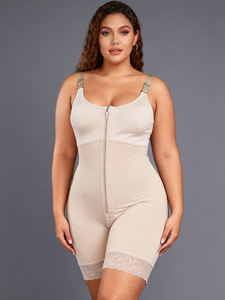 Langqin Women's High Compression Breathable Firm Control Plus Size Full Body Shapewear Bodysuit Padded Girdle Hooks Adjustable - Product Image 4