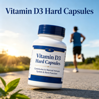Vitamine D3 avec K2 MK7 en capsules rigides contribue à la maintenance normale des os – Complément alimentaire complexe