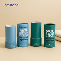 Emballage personnalisé en carton biodégradable rechargeable pour tube de parfum, rouge à lèvres, baume à lèvres, tube de déodorant en papier à visser