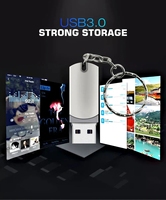 Flashdisk USB 3.0 Metal Keychain Baru 32GB 64GB 128GB Pen Drive 8GB 16GB Pendrive USB Memory Stick