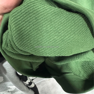 高品质男士运动衫街头服饰 450G 100%棉牛仔风格运动服，黑色线条撕裂效果花环印花连帽衫 - Product Image 5