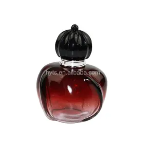 Groothandel Mooie Hoge Luxe Lege Dark Red Glas Parfum Fles Ontwerp