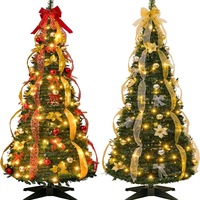 Pour l'exportation : Nouveaux ornements rétractables et pliables LS-605, décoration lumineuse pour sapin de Noël, vente directe usine