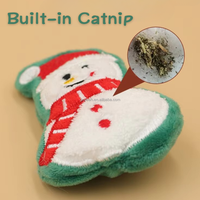 Jouet en peluche de Noël à la catnip pour chat, jouet de dentition rembourré, cadeau de Noël pour chat, jouets d'enrichissement