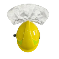 Casque de lutte contre l'incendie dur durable jaune/rouge avec protecteur de cou, bande réfléchissante et support de lampe de poche en option pour le sauvetage