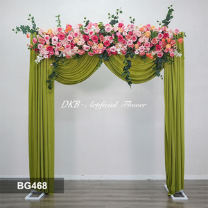DKB <b>Best</b> Selling <b>Artificial</b> Silk Rose Wedding Arch for Outdoor & Back to School Decorations - Product Image 3