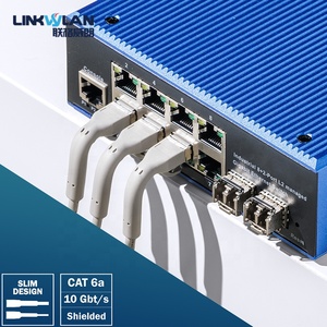 สายแพทช์เครือข่าย RJ45 อีเธอร์เน็ต ทองแดงแบบตีเกลียว Cat6A FTP ความยืดหยุ่นสูง TPE บางเฉียบ งอได้ สายสื่อสาร - Product Image 5