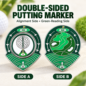 Marqueur de position de balle de golf magnétique double face avec marqueur central amovible pour cadeaux promotionnels de golf - Product Image 2