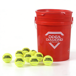 Balles <span class=keywords><strong>de</strong></span> <span class=keywords><strong>tennis</strong></span> sans pression 2026 ODEA DIAMOND 57% Laine, approuvées ITF, durables, <span class=keywords><strong>seau</strong></span> portable <span class=keywords><strong>de</strong></span> 72 balles, balles d'entraînement - Product Image 1