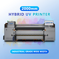 Impresora de Inyección de Tinta UV Híbrida de Formato Ancho LANQI de 2 m, Semi-Automática, Ultra HD 4800 DPI, Multifunción, Alto Rendimiento, Impresión sin Arrugas