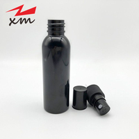 Flacon pulvérisateur à fine brume en PET noir, rechargeable, vide, en plastique, pour parfum, voyage, emballage cosmétique, vente en gros