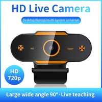 Webcam komputer Usb murah, baru 720p dengan Mic