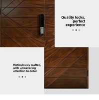 Porte d'entrée double à ouverture latérale en noyer, porte composite insonorisée en bois massif, porte en bois massif peinte de style européen, portes d'entrée