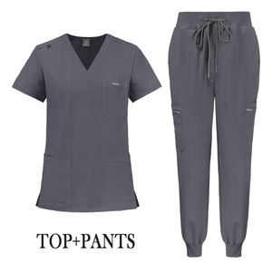 Nouvelle Collection 2026 – Tenues d'infirmière classiques à col en V, taille américaine authentique, hauts de travail extensibles <span class=keywords><strong>4</strong></span> directions avec pantalon jogger - Product Image 6