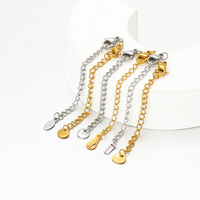 Chaînes d'extension plaquées or 18 carats avec fermoirs mousquetons pour la fabrication de bijoux DIY, bracelets, colliers et accessoires
