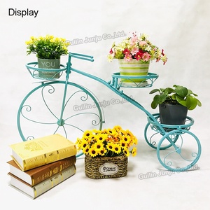 3 Tier Basamento della Pianta <span class=keywords><strong>Vasi</strong></span> di Fiori Bicicletta Smontare Metallo <span class=keywords><strong>per</strong></span> il Giardino Balcone Patio Del Corridoio Terrazza
